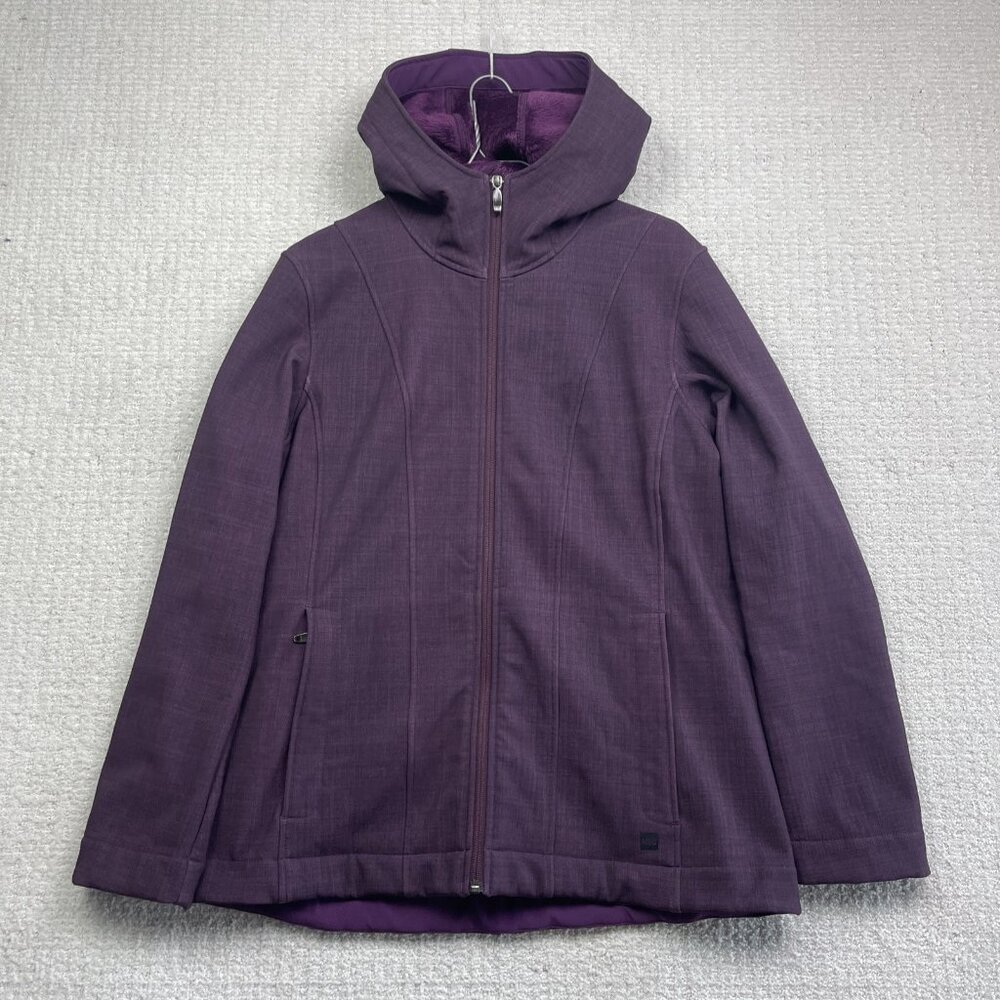 MEC Mountain Equipment Co-Op Softshell w/Monkey Fleece Jacket Women's L Purple